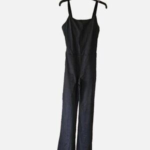 Danskin Flare Jumpsuit Size Small Black Wicking Stretch New with Tags    Removab